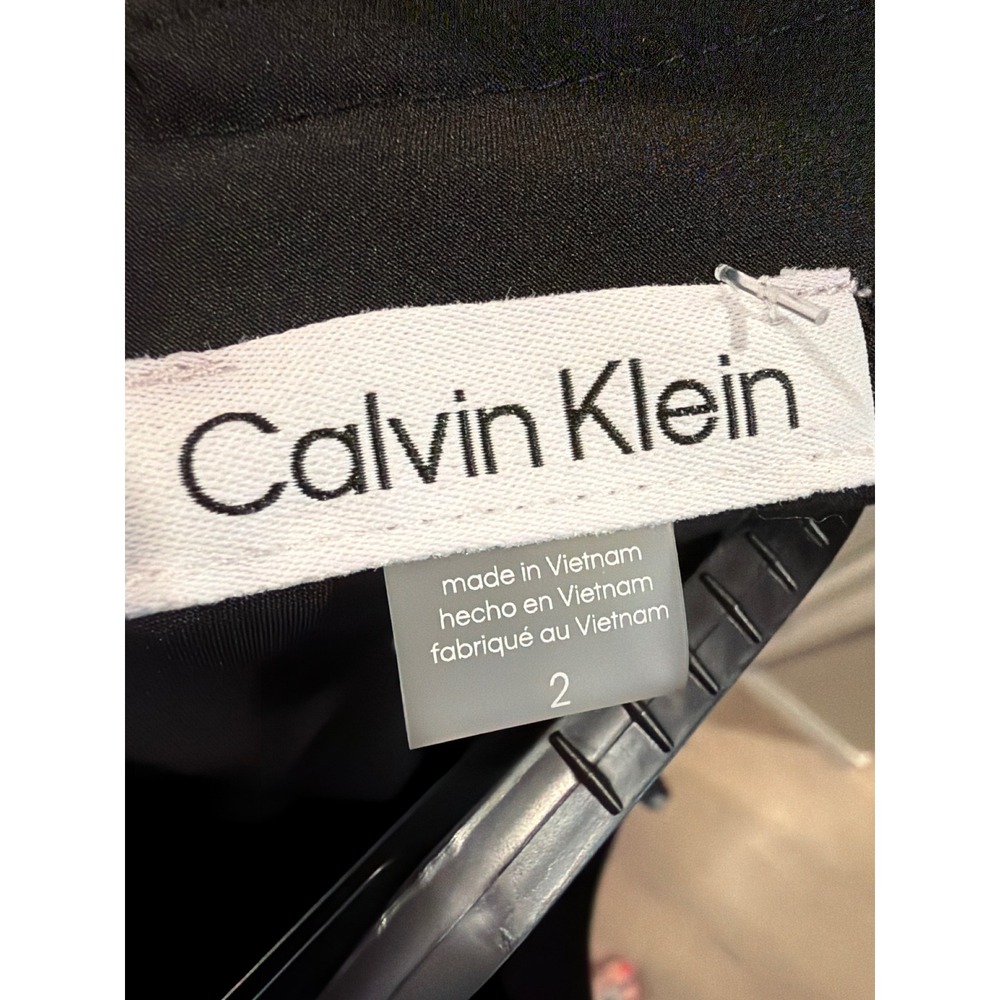Calvin Klein Womens Black Sleeveless Drawstring Waist Pocket Dress CD5Q1P7Q 2 - Picture 5 of 5